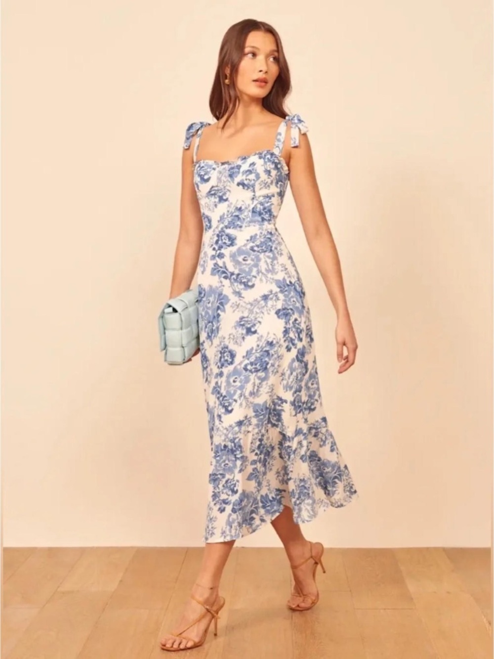 REFORMATION Nikita Dress in Blue Pompadour - Picture 10 of 12